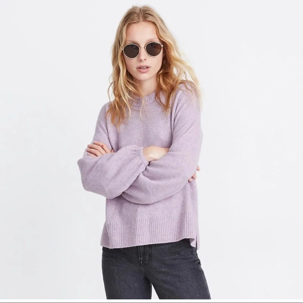 Madewell Payton Pullover Sweater in Heather Lilac Size Large